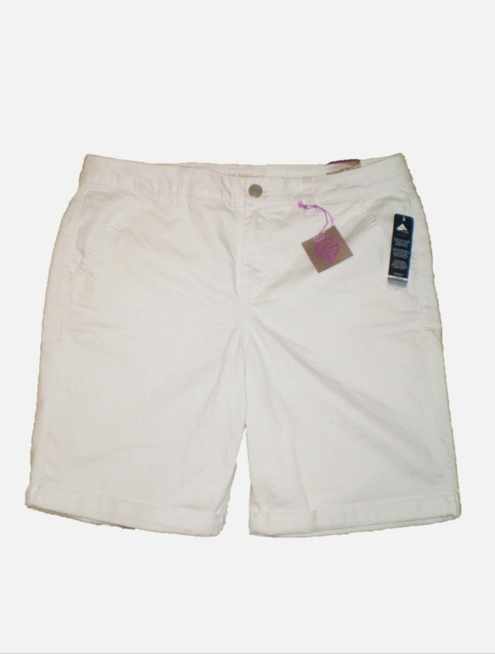 Lane Bryant White Bermuda Shorts Sz 28 Genius Fit-NWT